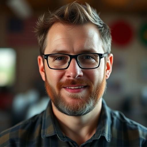 Portrait de Pierre Gagnon, instructeur de jeu devant la caméra